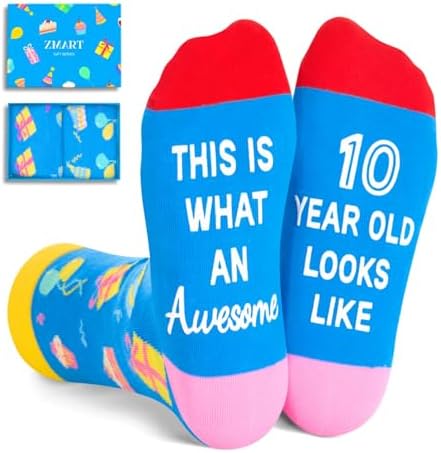 10th Years Old Birthday Gifts Socks