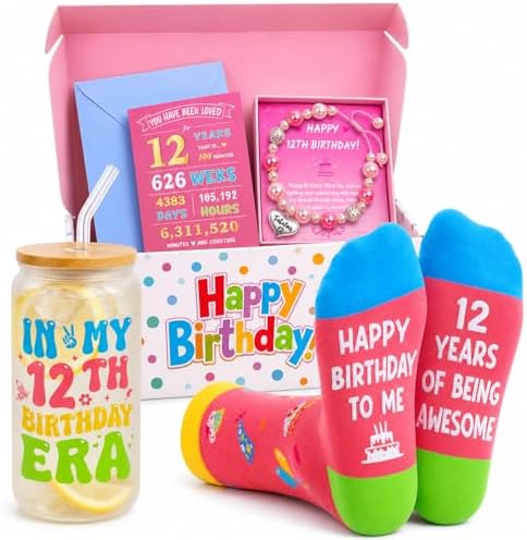 12th Birthday Gifts for Girls 12 Years of Being Awesome Gift Set