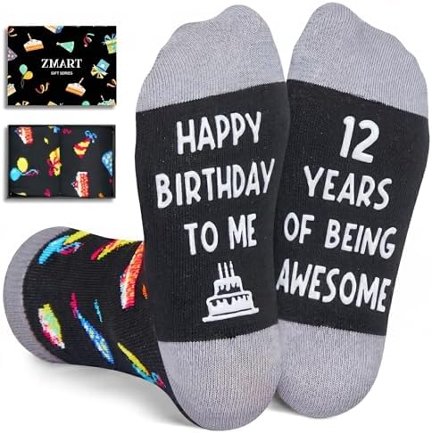 12th Birthday Socks for Preteen