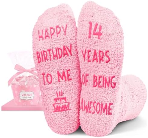 14th Birthday Girl Gifts 14 Year Old Fuzzy Socks for Teen Girls