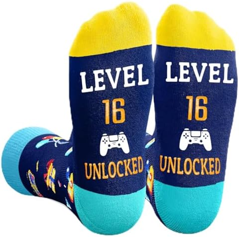 16th Birthday Gifts Ideas for Boys Gamer Gaming Socks for Teenager