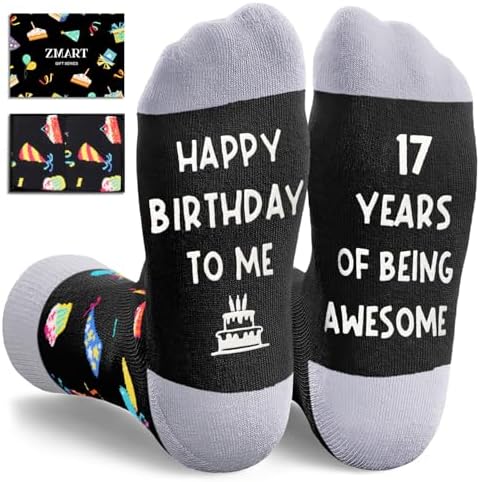 17th Birthday Gifts Ideas Socks for 17 Year Old Teen Boys Girls