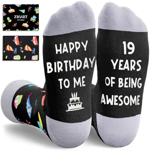 19th Birthday Gifts Ideas Socks for 19 Year Old Male Female
