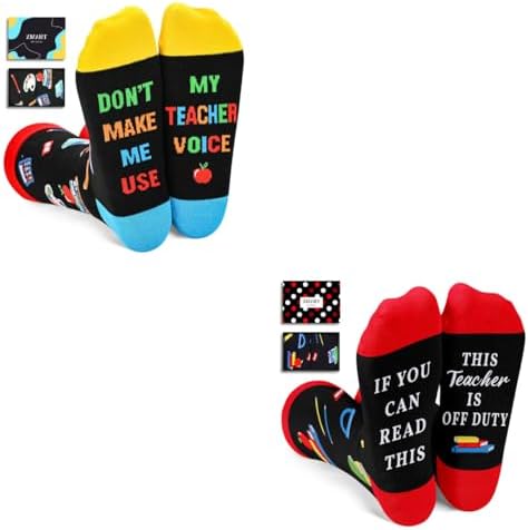 2025 Teacher Appreciation Gifts Ideas Funny Socks for Male Teachers
