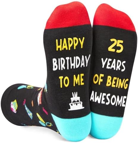 25th Birthday Gifts Socks for 25 Year Olds
