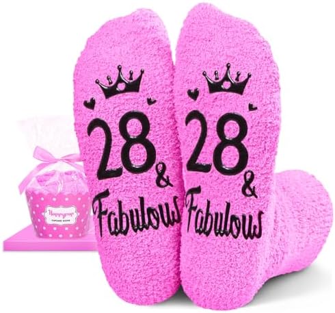 28th Birthday Gifts Socks for 28 Year Old Women Girls Mother