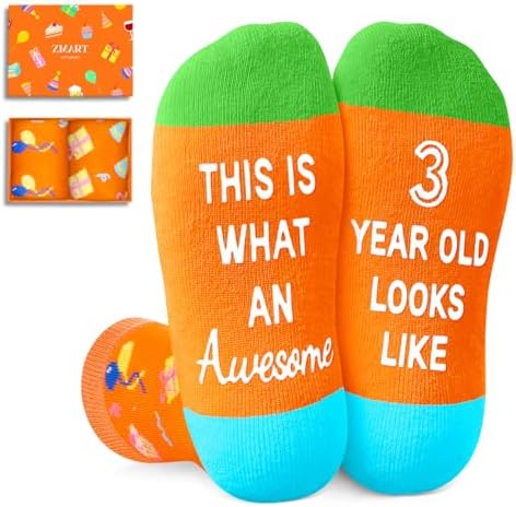 3rd Birthday Gifts Ideas Socks for Kids Age 3