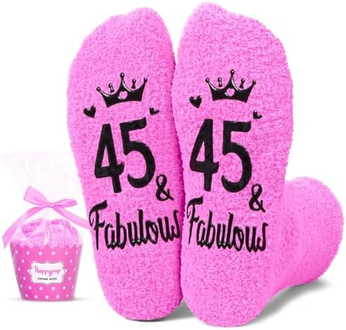 45th Birthday Gifts for Women Socks for 45 Year Olds Female Friends