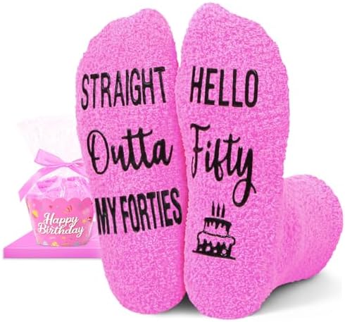 50th Birthday Gifts for Her Socks for Women Friends Turning Their