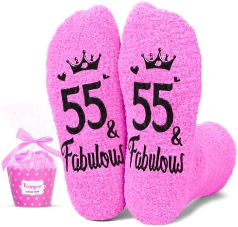 55th Birthday Gifts for Women Socks
