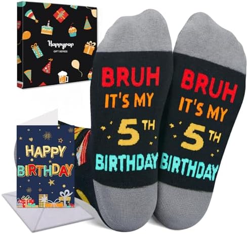 5th Birthday Gifts Ideas Socks for Toddlers 5t