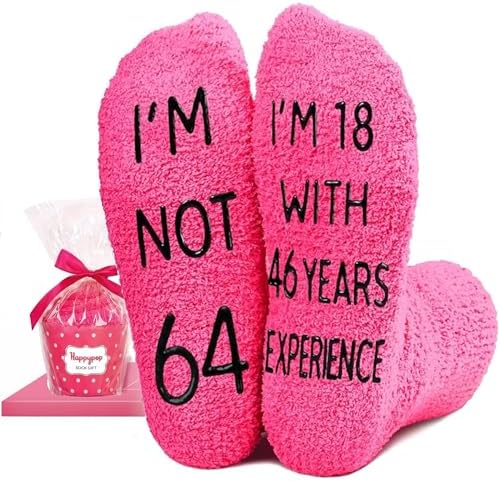 64th Birthday Gifts for Women 64 Year Old Socks Gift Box