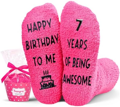 7th Birthday Gifts for Girls Funny 7th Socks Happy