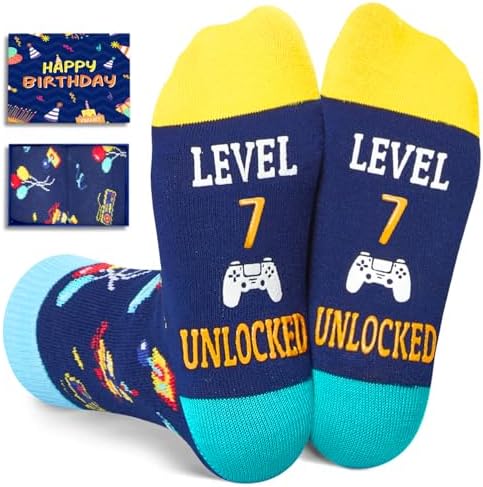7th Birthday Gifts Ideas Socks for Boys Age 7