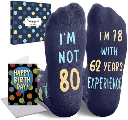 80th Birthday Gifts for Men Socks