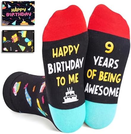 9th Birthday Socks Gift Box