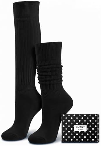 Black Slouch Socks for Women