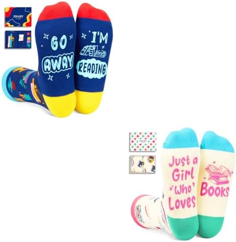 Book Lovers Gifts for Women Men Socks