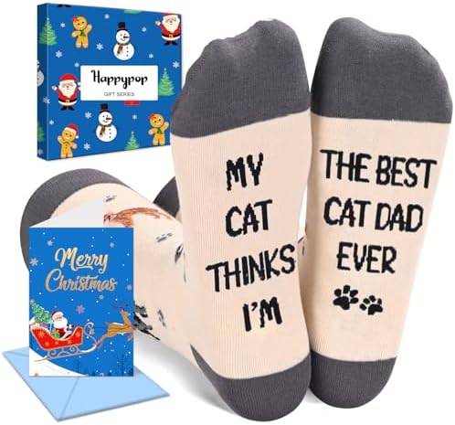 Cat Christmas Gifts for Men Socks