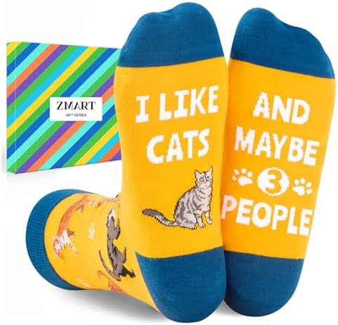 Cat Gifts for Men Women Socks