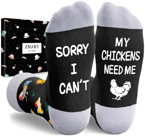 Chicken Socks for Women Rooster Men Funny Gifts for Farm Lovers