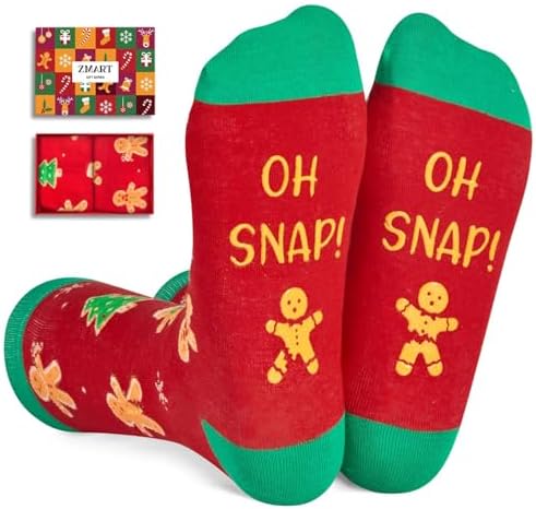 Christmas Gifts for Men Women Gingerbread Secret Santa Socks Xmas