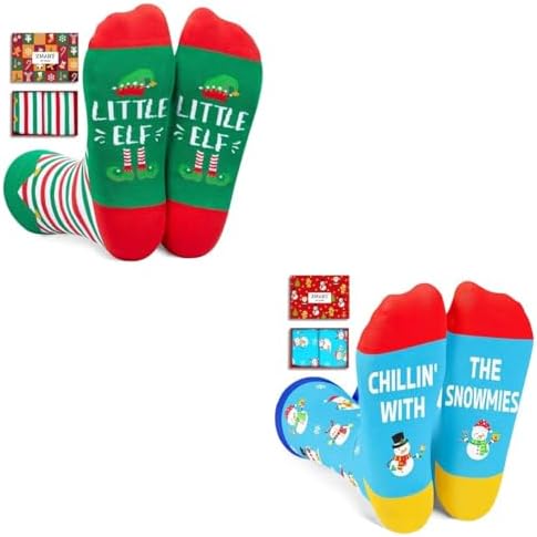 Christmas Stocking Stuffers 2-Pack Elf and Snowman Secret Santa