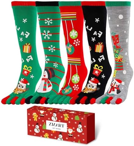 Christmas Toe Socks for Women