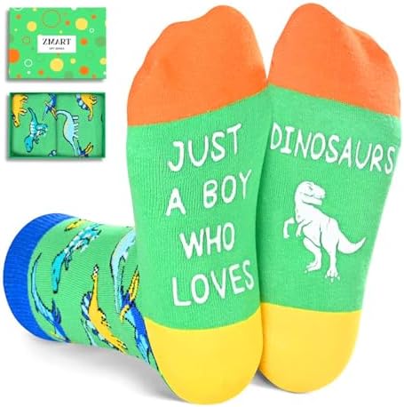 Crazy Dino Dinosaur Socks for Boys & Kids