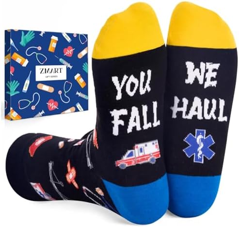 EMT Gifts for Men Women Funny EMS for Him Socks