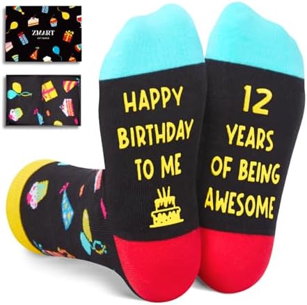 Fun 12th Birthday Socks