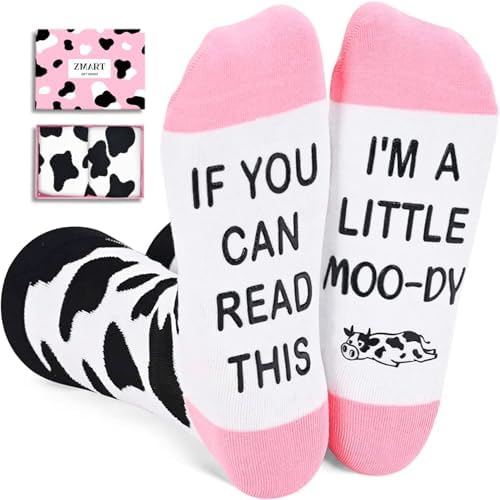 Funny Cow Gifts for Women Socks