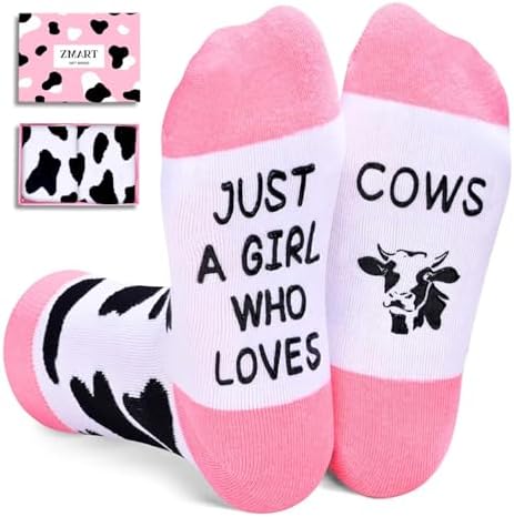 Funny Cow Print Gifts Socks