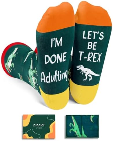 Funny Dino Socks for Adults