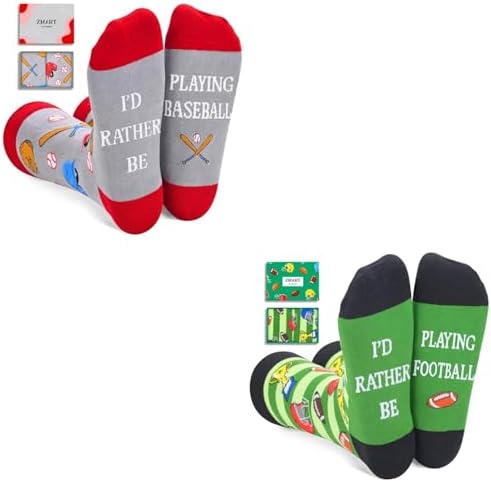 Funny Gifts Socks Baseball & Football