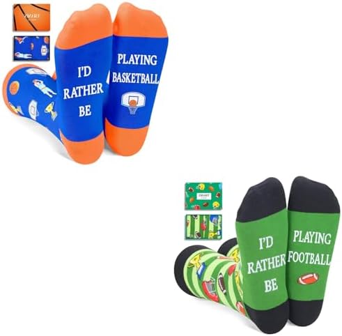 Funny Gifts Socks Basketball & Football