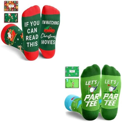 Funny Gifts Socks Movie & Golf