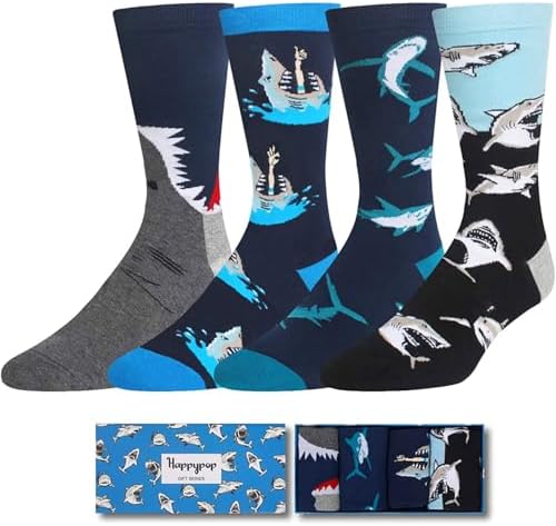 Funny Shark Gifts for Men Socks
