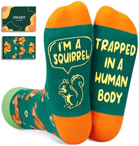 Funny Squirrel Lover Gifts Socks for Women Men