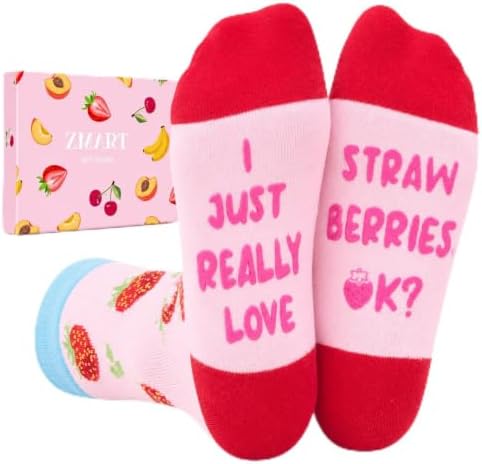 Funny Strawberry Socks for Girls