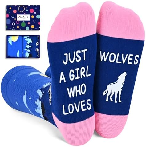 Funny Wolf Gifts for Women Socks