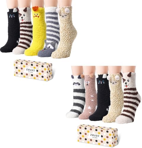 Fuzzy Animal Socks for Women