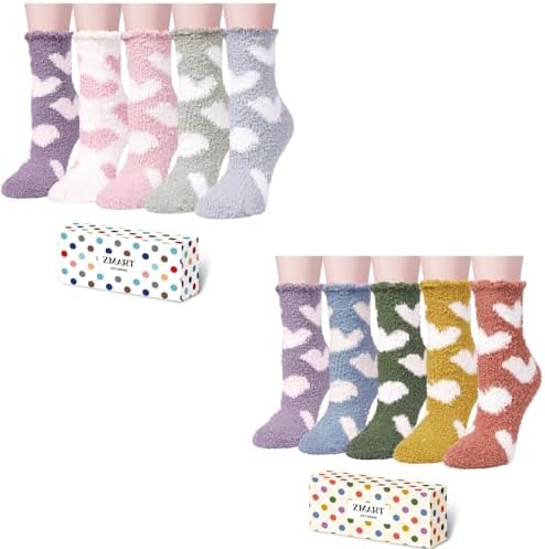 Fuzzy Socks for Women Heart Warm for Valentine