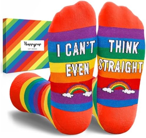 LGBTQ Pride Gifts Rainbow Socks for Women Men
