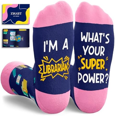 Librarian Gifts for Women Men Socks