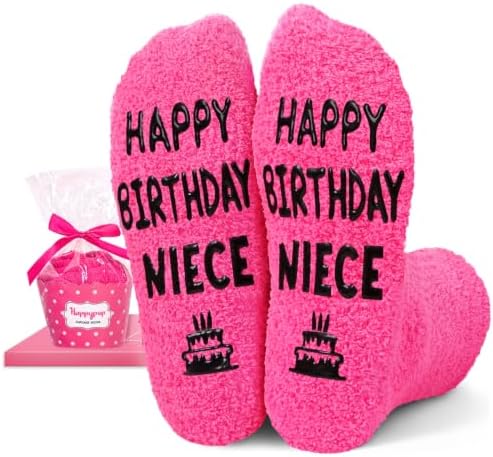 Niece Birthday Gifts for Women Funny Happy Socks