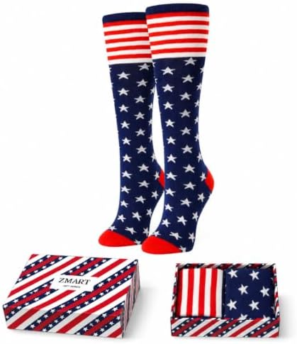 Patriots Gifts for Women American 4th of July Socks Gift Box