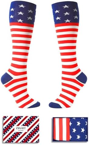 Patriots Gifts for Women Red 4th of July Gift Idea Socks
