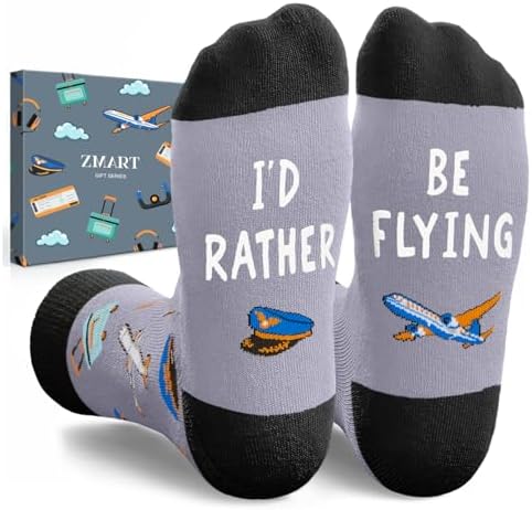 Pilot Gifts for Men Airplane Socks