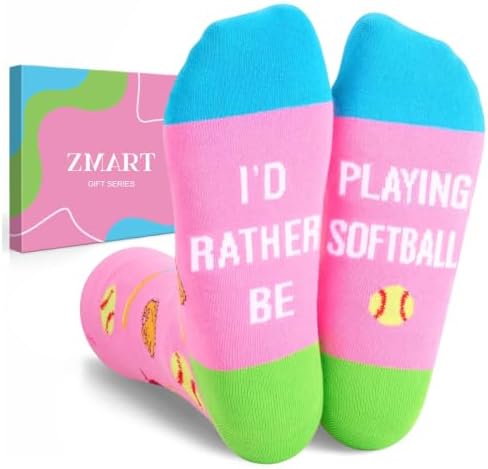 Softball Mom Dad Gifts Socks